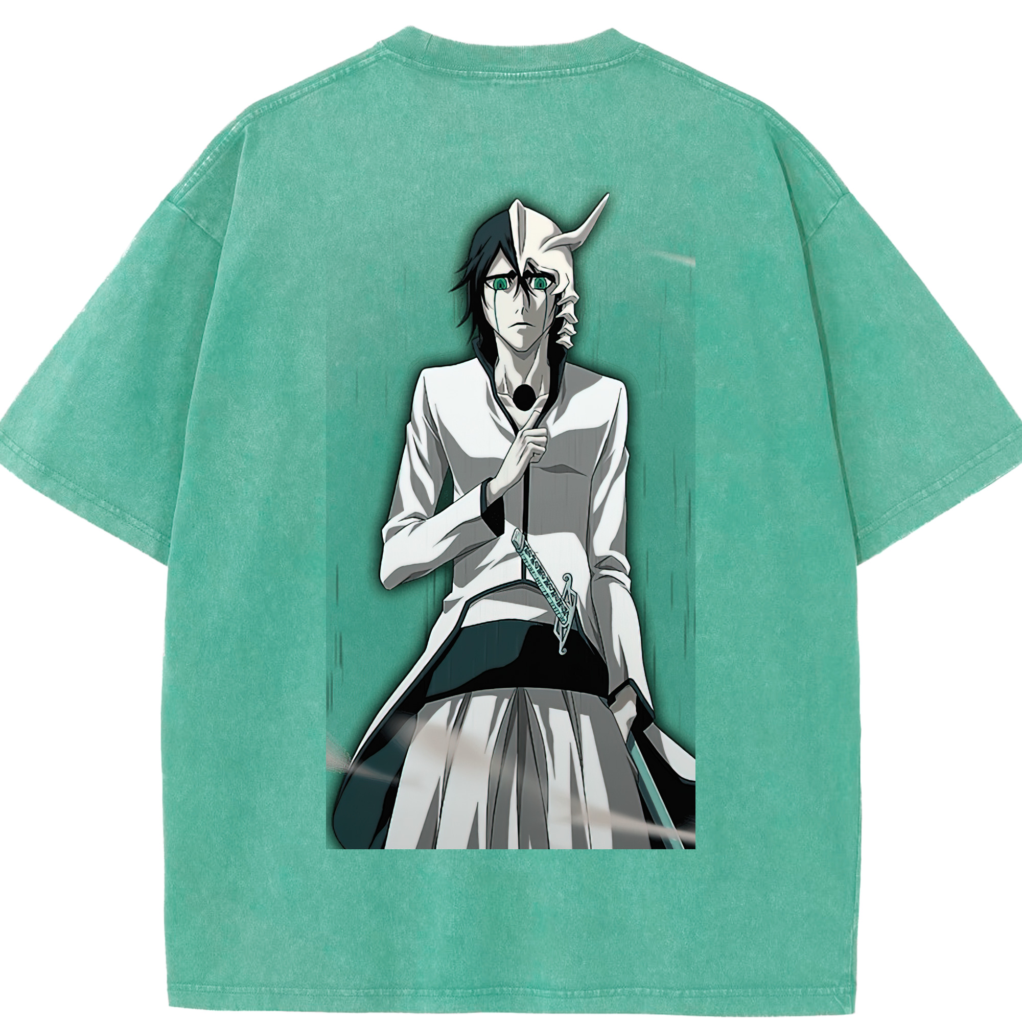 （画像用） ブリーチ ウルキオラ·シファー BLEACH Ulquiorra cifer 綿100% ヴィンテージ風 半袖Tシャツ（背面プリント）